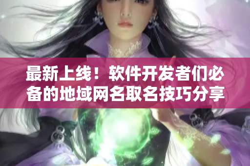 最新上線！軟件開發(fā)者們必備的地域網(wǎng)名取名技巧分享