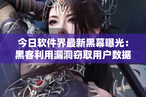 今日軟件界最新黑幕曝光：黑客利用漏洞竊取用戶數(shù)據(jù)