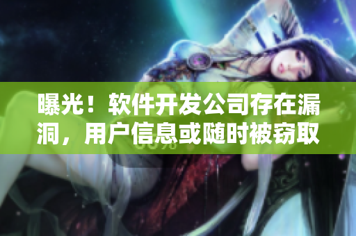 曝光！軟件開(kāi)發(fā)公司存在漏洞，用戶信息或隨時(shí)被竊取