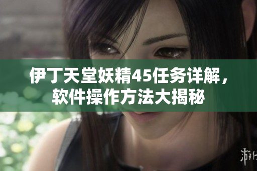 伊丁天堂妖精45任務詳解，軟件操作方法大揭秘
