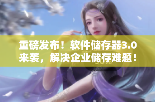 重磅發(fā)布！軟件儲(chǔ)存器3.0來襲，解決企業(yè)儲(chǔ)存難題！