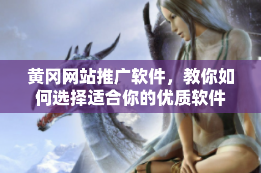 黃岡網(wǎng)站推廣軟件，教你如何選擇適合你的優(yōu)質軟件