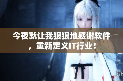 今夜就讓我狠狠地感謝軟件，重新定義IT行業(yè)！