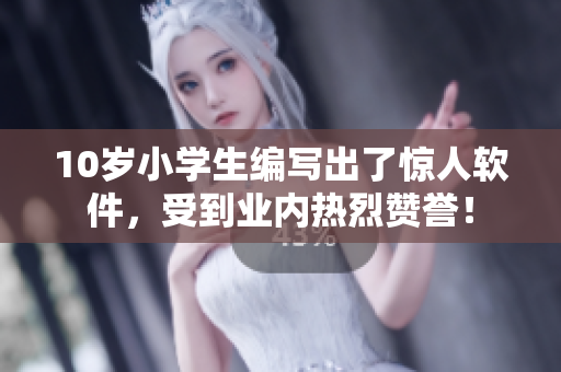10歲小學(xué)生編寫出了驚人軟件，受到業(yè)內(nèi)熱烈贊譽！