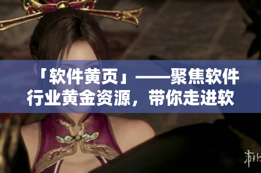 「軟件黃頁」——聚焦軟件行業(yè)黃金資源，帶你走進(jìn)軟件市場的大門