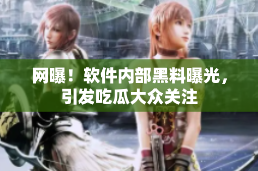 網(wǎng)曝！軟件內(nèi)部黑料曝光，引發(fā)吃瓜大眾關(guān)注