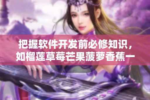 把握軟件開發(fā)前必修知識，如榴蓮草莓芒果菠蘿香蕉一般多彩多味