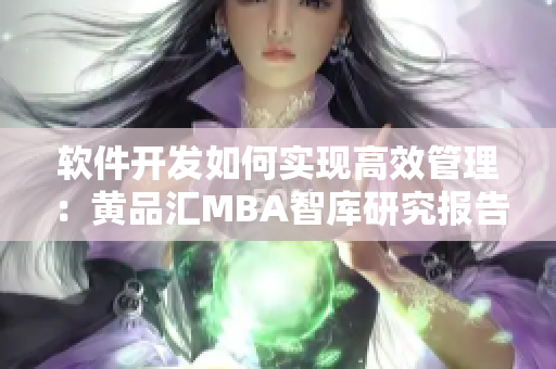 軟件開發(fā)如何實現(xiàn)高效管理：黃品匯MBA智庫研究報告