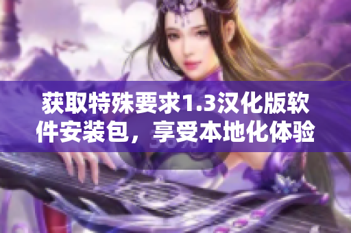 獲取特殊要求1.3漢化版軟件安裝包，享受本地化體驗(yàn)