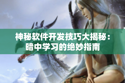 神秘軟件開(kāi)發(fā)技巧大揭秘：暗中學(xué)習(xí)的絕妙指南