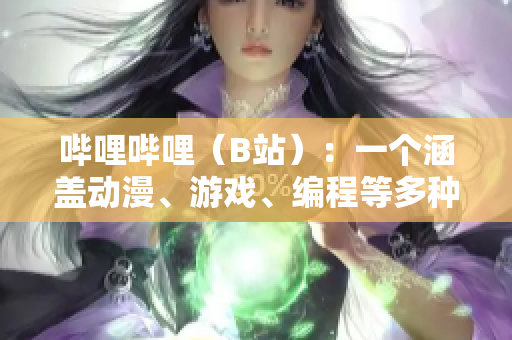 嗶哩嗶哩（B站）：一個(gè)涵蓋動(dòng)漫、游戲、編程等多種軟件內(nèi)容的在線平臺(tái)