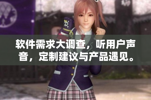 軟件需求大調(diào)查，聽用戶聲音，定制建議與產(chǎn)品遇見。