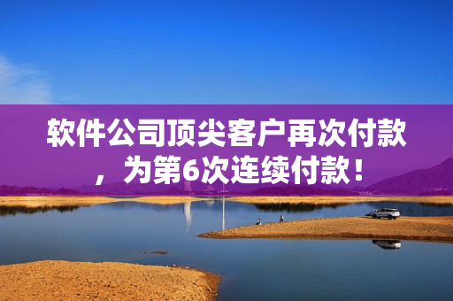 軟件公司頂尖客戶再次付款，為第6次連續(xù)付款！