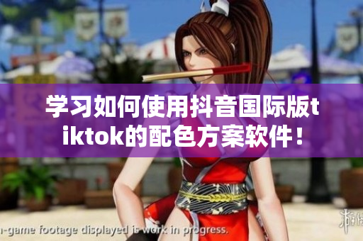 學習如何使用抖音國際版tiktok的配色方案軟件！