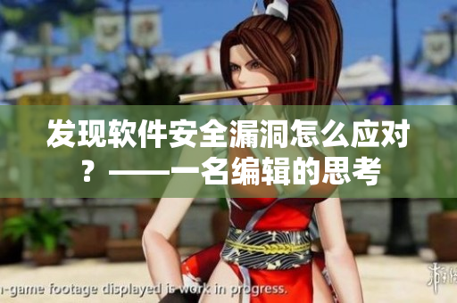 發(fā)現(xiàn)軟件安全漏洞怎么應(yīng)對(duì)？——一名編輯的思考