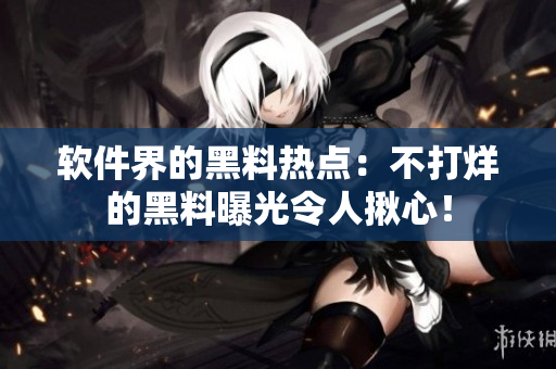 軟件界的黑料熱點(diǎn)：不打烊的黑料曝光令人揪心！