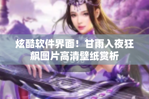 炫酷軟件界面！甘雨入夜狂飆圖片高清壁紙賞析