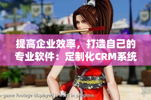 提高企業(yè)效率，打造自己的專業(yè)軟件：定制化CRM系統(tǒng)