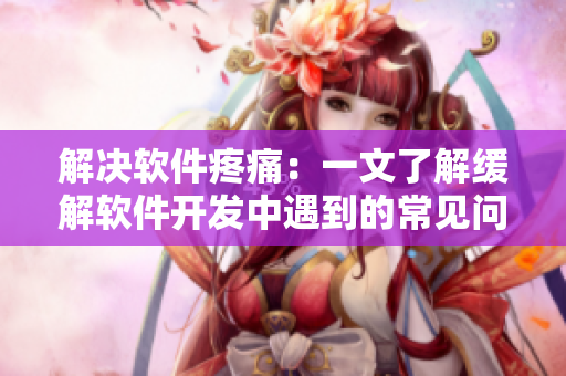 解決軟件疼痛：一文了解緩解軟件開發(fā)中遇到的常見問題