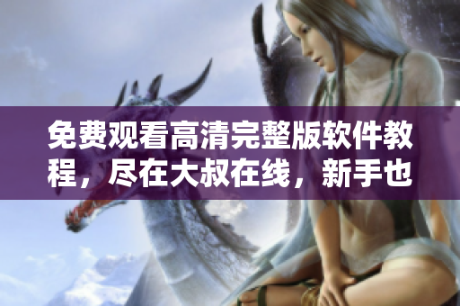 免費觀看高清完整版軟件教程，盡在大叔在線，新手也能輕松學習！