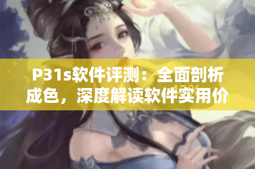 P31s軟件評測：全面剖析成色，深度解讀軟件實用價值
