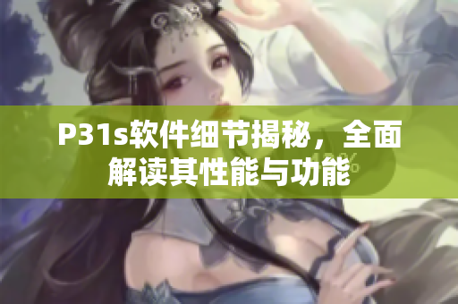 P31s軟件細(xì)節(jié)揭秘，全面解讀其性能與功能