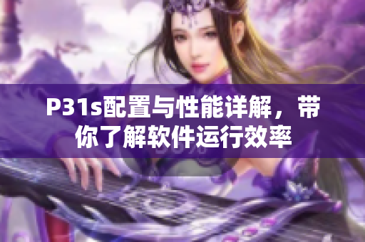 P31s配置與性能詳解，帶你了解軟件運行效率