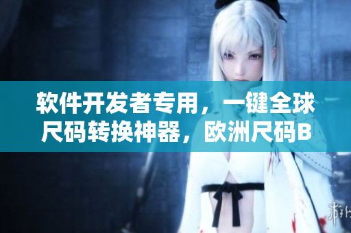 軟件開發(fā)者專用，一鍵全球尺碼轉(zhuǎn)換神器，歐洲尺碼B1B1快速查詢