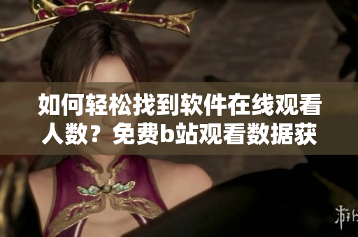如何輕松找到軟件在線觀看人數(shù)？免費b站觀看數(shù)據(jù)獲取技巧分享