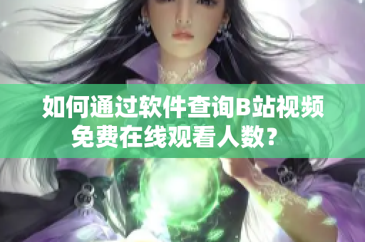 如何通過軟件查詢B站視頻免費在線觀看人數(shù)？ 