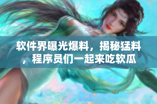 軟件界曝光爆料，揭秘猛料，程序員們一起來吃軟瓜