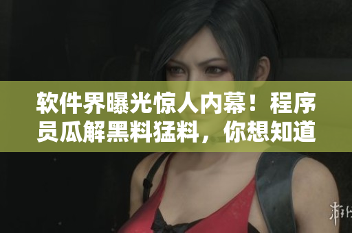 軟件界曝光驚人內(nèi)幕！程序員瓜解黑料猛料，你想知道什么？，速來圍觀報道