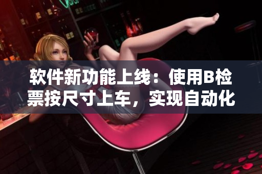 軟件新功能上線：使用B檢票按尺寸上車，實(shí)現(xiàn)自動化乘車體驗(yàn)