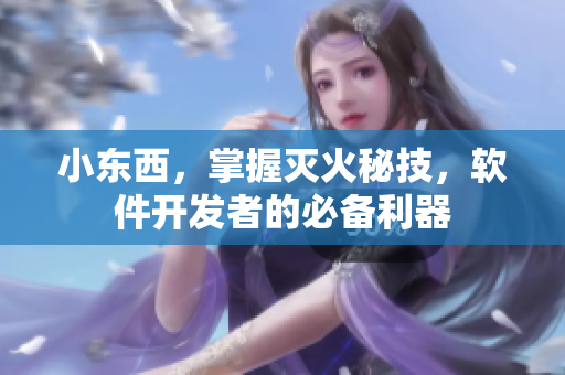 小東西，掌握滅火秘技，軟件開發(fā)者的必備利器