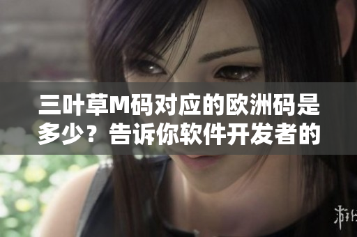 三葉草M碼對應(yīng)的歐洲碼是多少？告訴你軟件開發(fā)者的必備尺碼對應(yīng)表