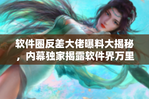 軟件圈反差大佬曝料大揭秘，內(nèi)幕獨家揭露軟件界萬里長征