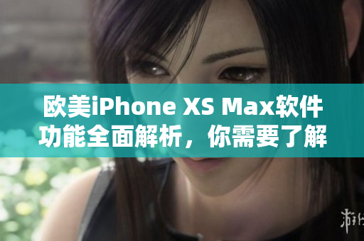 歐美iPhone XS Max軟件功能全面解析，你需要了解的一切