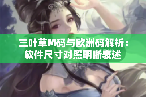 三葉草M碼與歐洲碼解析：軟件尺寸對(duì)照明晰表述