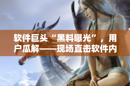 軟件巨頭“黑料曝光”，用戶瓜解——現(xiàn)場直擊軟件內(nèi)幕揭秘