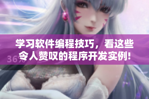 學(xué)習(xí)軟件編程技巧，看這些令人贊嘆的程序開發(fā)實例!