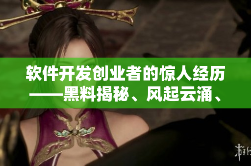 軟件開發(fā)創(chuàng)業(yè)者的驚人經(jīng)歷——黑料揭秘、風(fēng)起云涌、技術(shù)漫談