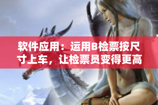 軟件應(yīng)用：運(yùn)用B檢票按尺寸上車，讓檢票員變得更高效