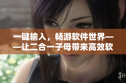 一鍵輸入，暢游軟件世界——讓二合一子母帶來(lái)高效軟件編輯體驗(yàn)