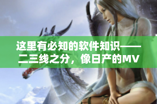 這里有必知的軟件知識——二三線之分，像日產(chǎn)的MV一樣精美！