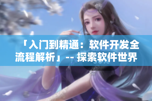 「入門(mén)到精通：軟件開(kāi)發(fā)全流程解析」-- 探索軟件世界，你的全方位引導(dǎo)