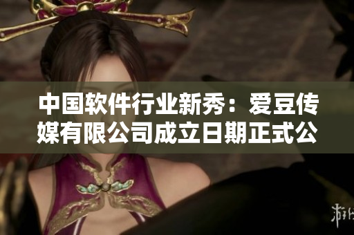 中國軟件行業(yè)新秀：愛豆傳媒有限公司成立日期正式公布！