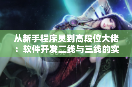 從新手程序員到高段位大佬：軟件開(kāi)發(fā)二線與三線的實(shí)際意義及應(yīng)用指南
