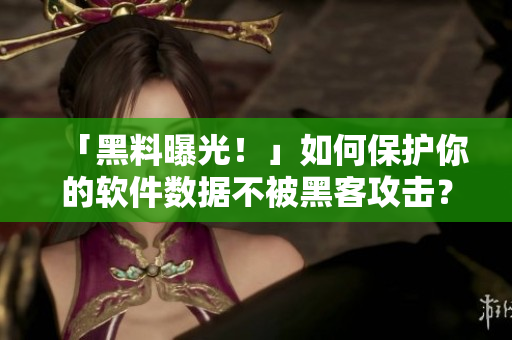 「黑料曝光！」如何保護(hù)你的軟件數(shù)據(jù)不被黑客攻擊？