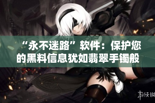 “永不迷路”軟件：保護(hù)您的黑料信息猶如翡翠手鐲般堅(jiān)固！