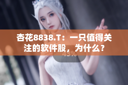 杏花8838.T：一只值得關(guān)注的軟件股，為什么？